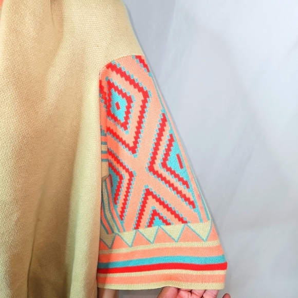 Haute Hippie Tan Cape Shawl Sz XS/S - Picture 4 of 7